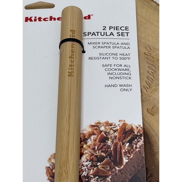 KitchenAid lavender 2 Piece Silicone Spatula Set Mixer & Scraper Heat Resistant - Picture 2 of 4